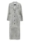 Manokhi Leather Coat In Grey