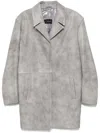 Manokhi Leather Coat In Grey
