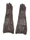 Manokhi Leather Gloves In Brown