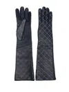 Manokhi Leather Gloves In Blue