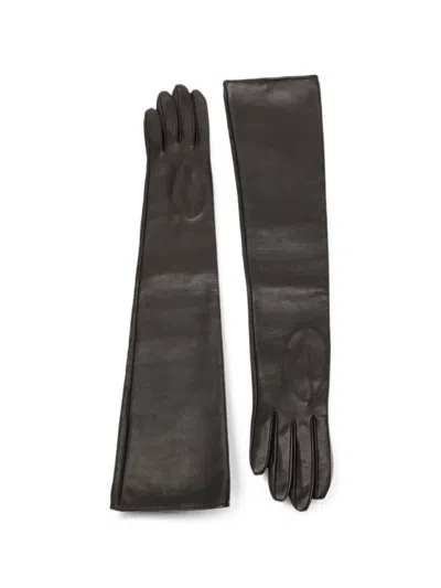 Manokhi Leather Gloves In Brown
