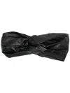 Manokhi Leather Headband In Black