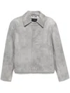 Manokhi Leather Jacket In Grey