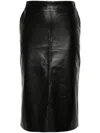 Manokhi Dua Leather Skirt In Black