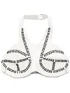 Manokhi Leather Top In White