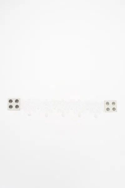 Manokhi Macrame Lace Katherine Choker In White