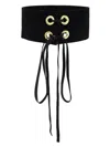 Manokhi Mira 4 Leather Chocker Necklace In Blue