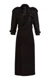 Manokhi Mireia Sheep Leather Trench Coat In Brown