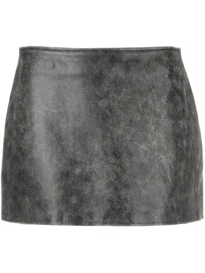Manokhi Rear-zipped Mini Skirt In Black