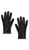 Manokhi Short Leather Gloves In Black