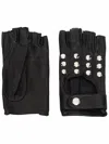 Manokhi Silver-studded Leather Gloves In Black