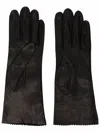 Manokhi Slip-on Leather Gloves In Black