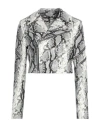Manokhi Woman Jacket Grey Size L Leather In Grey