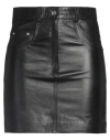 Manokhi Woman Mini Skirt Black Size 6 Soft Leather In Black