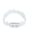 Manokhi Woman Necklace White Size - Textile Fibers, Soft Leather In White