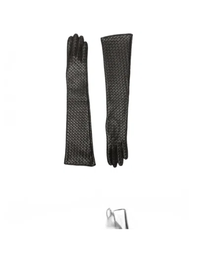Manokhi Woven Long Gloves In Black