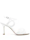 Manolo Blahnik Elfajrsan Strappy Sandals In White