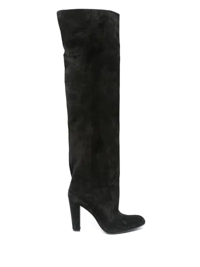 Manolo Blahnik Gardahi Stiefel 105mm In Black