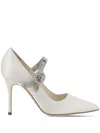 Manolo Blahnik 105mm Hangisi Pumps In 中性色