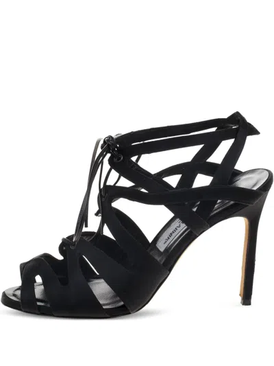 Pre-owned Manolo Blahnik 105mm Netochka Sandals