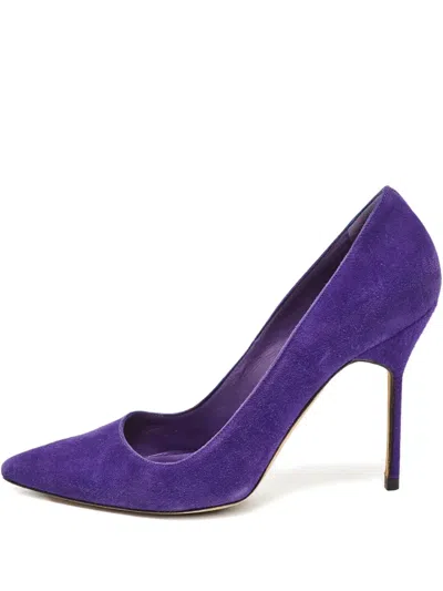 Pre-owned Manolo Blahnik 110mm Suede Pumps