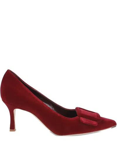 MANOLO BLAHNIK 50MM BUCKLE-DETAIL HEELED PUMPS