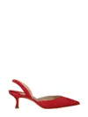 Manolo Blahnik Carolyne Kitten-heel Halter Pumps In Red