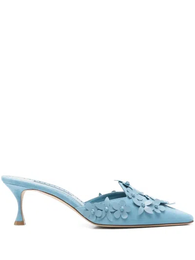 MANOLO BLAHNIK 50MM HARNES MULES