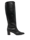 Manolo Blahnik Ofara Knee-high Leather Boots In Black