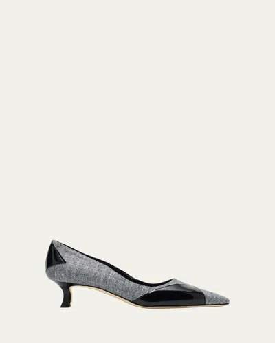 Manolo Blahnik 50mm Llobet Pointed-toe Pumps In Multi