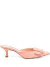 Manolo Blahnik 50mm Maysale Mules In Pink