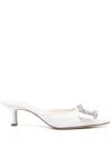 Manolo Blahnik Maysale Crystal Buckle Pointed Toe Mule In Mcrm