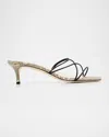 Manolo Blahnik 50mm Ninfemu Snake-effect Leather Mules In Multi