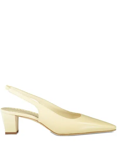 Manolo Blahnik 50mm Teutamospla Slingback Pumps In Neutral