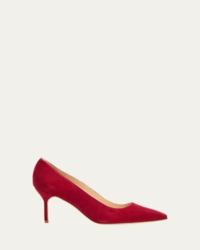Manolo Blahnik 70mm Bb Suede Pumps In Red