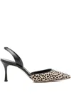 Manolo Blahnik 70mm Carolyne Pointed Leopard-pattern Pumps In Neutral