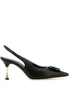 Manolo Blahnik Nappa Leather Pumps Chiaran In Schwarz