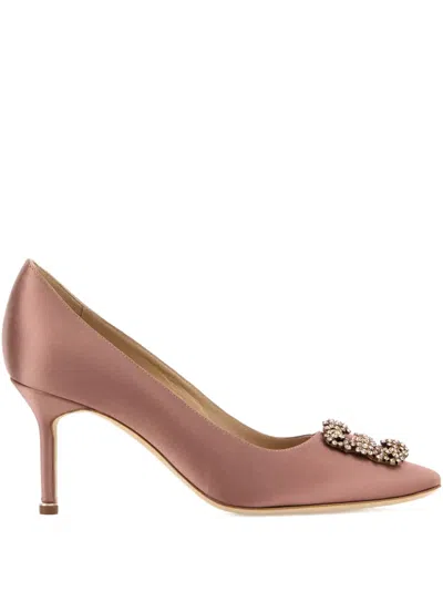 MANOLO BLAHNIK 70MM HANGISI JEWEL-EMBELLISHED PUMPS