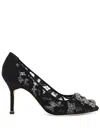 Manolo Blahnik 70mm Hangisi Pumps In Black