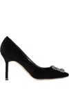 Manolo Blahnik Hangisi 110mm Crystal-embellished Pumps In Black