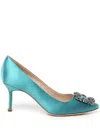 Manolo Blahnik 70mm Hangisi Pumps In Blue
