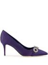 Manolo Blahnik Pointed Toe High Heels In Purple