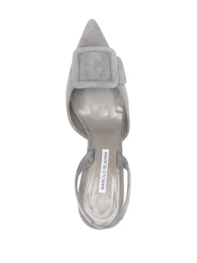 Manolo Blahnik 70mm Maysale Pumps In Grey