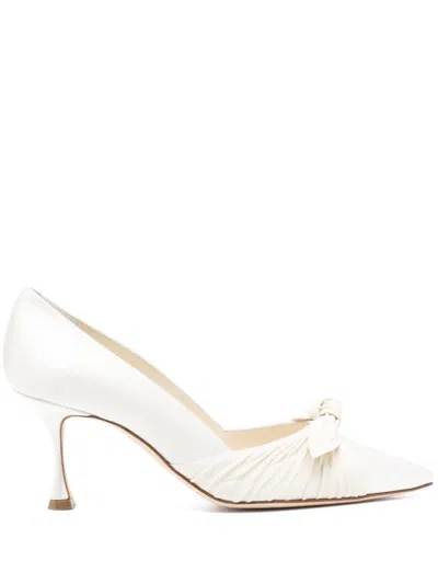 Manolo Blahnik 70mm Terka Pumps In White