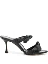 Manolo Blahnik Lollo 70 Bow-embellished Leather Mules In Black