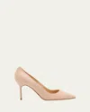 Manolo Blahnik 90mm Bb Leather Pumps In Pink