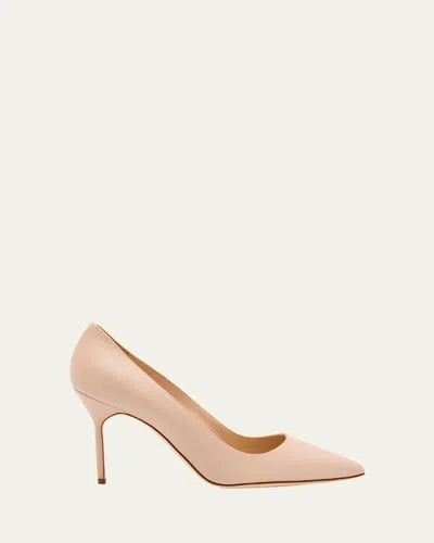 Manolo Blahnik 90mm Bb Leather Pumps In Pink