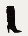 Manolo Blahnik 90mm Calassohi Boots In Blck