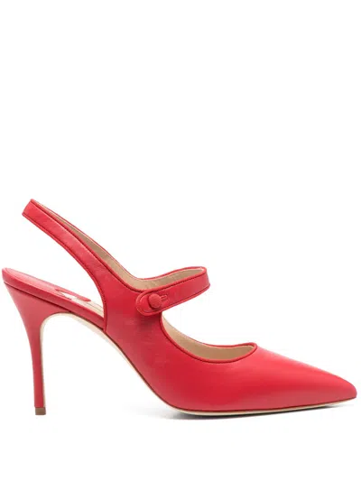 Manolo Blahnik 90mm Campari Pumps In Red