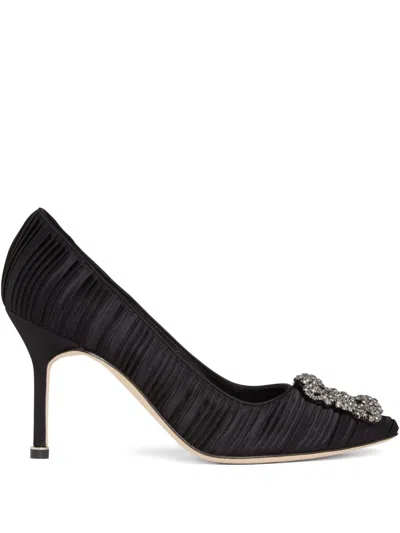 Manolo Blahnik 90mm Hangisi Pumps In 黑色